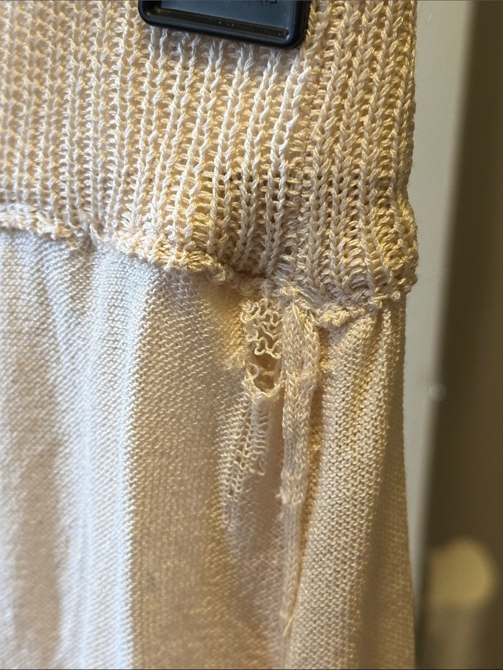 Cream Crochet Maxi Skirt — Lightweight Feminine Knit size medium - Picture 9 of 10